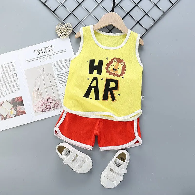 Pure cotton boys and girls suit