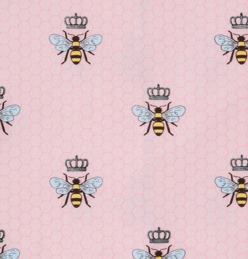 Queen Bee Flannel Pajama - Pink