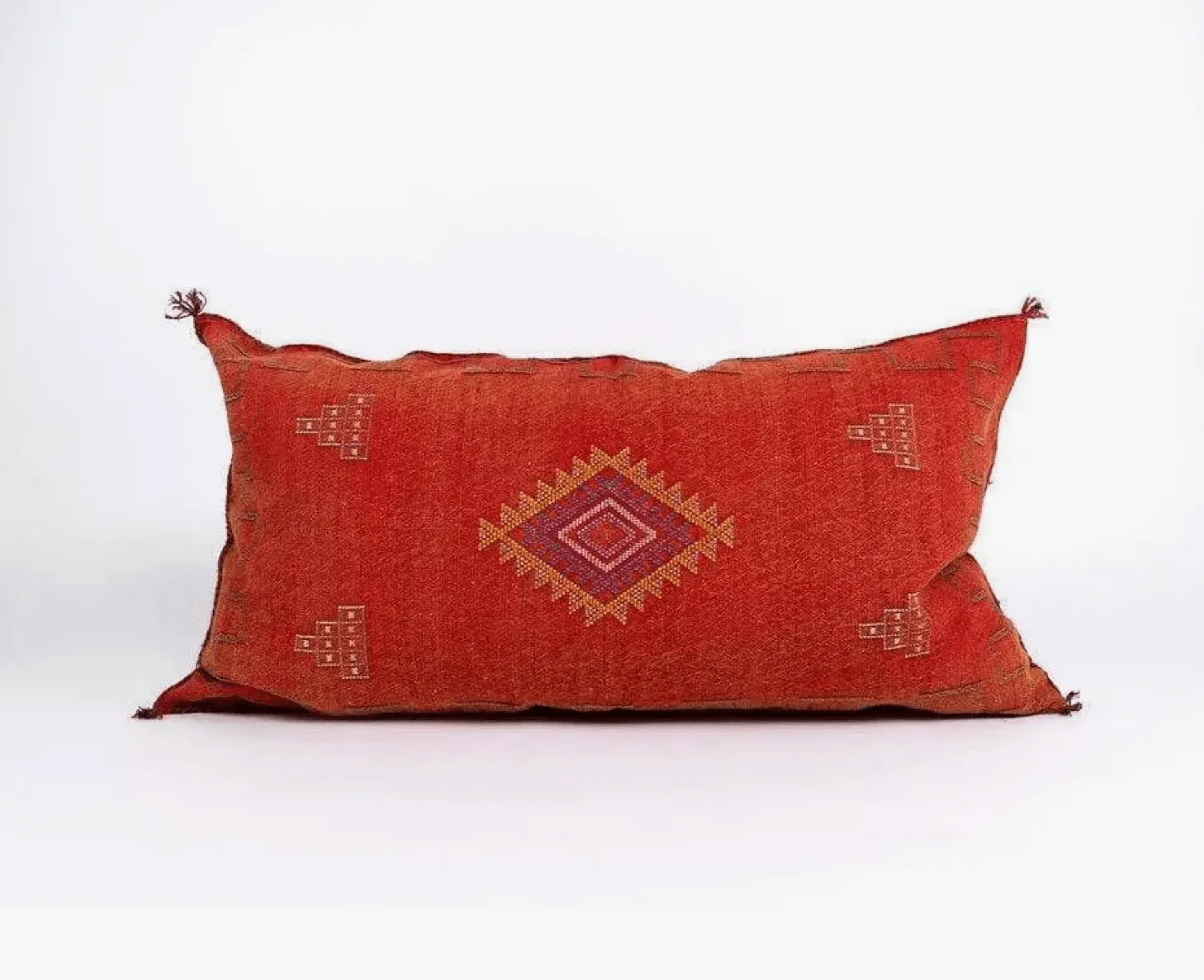 RIO Cactus Silk Lumbar Pillow in Orange