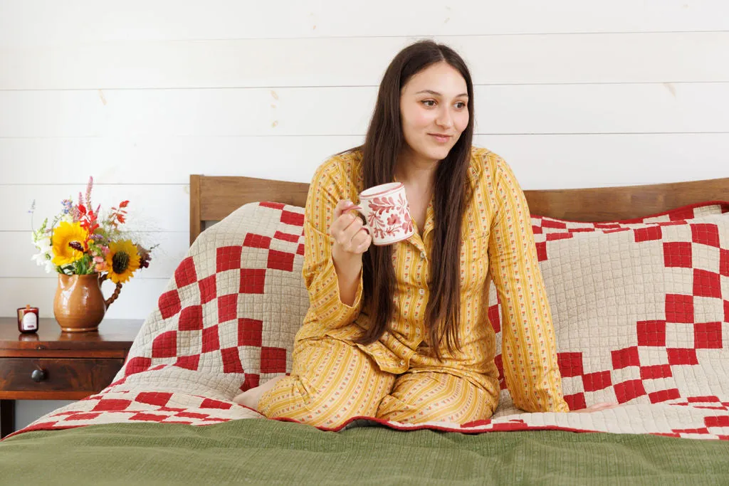 Rose Stripe Pajama Set