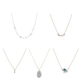 Shades of Green Stone Necklace Set