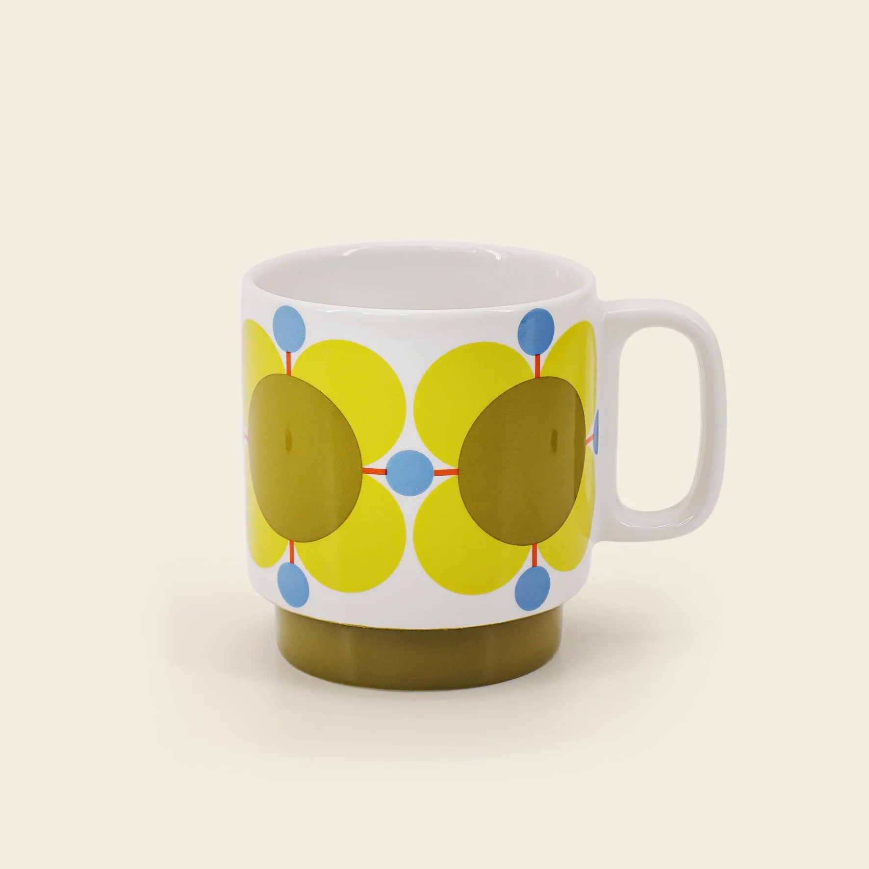 Stackable Large Mug Set of 6 - Atomic Flower