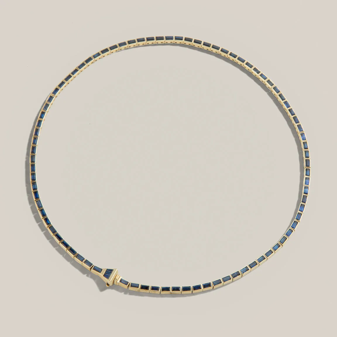 The Lucky One Blue Sapphire Rivieré Necklace