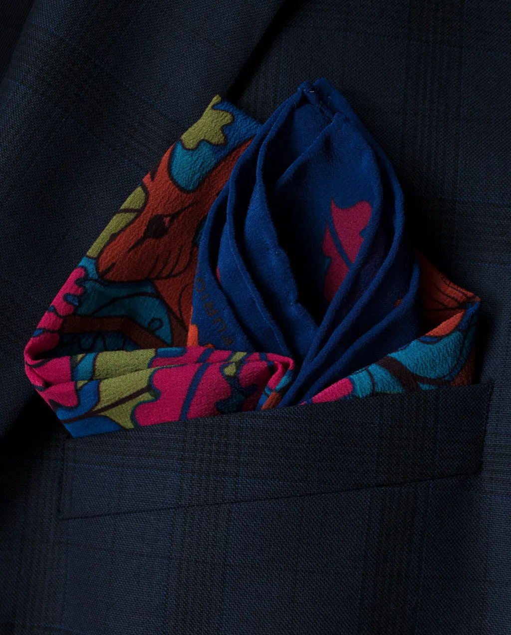 Trio of Hares – Night, Pocket Square