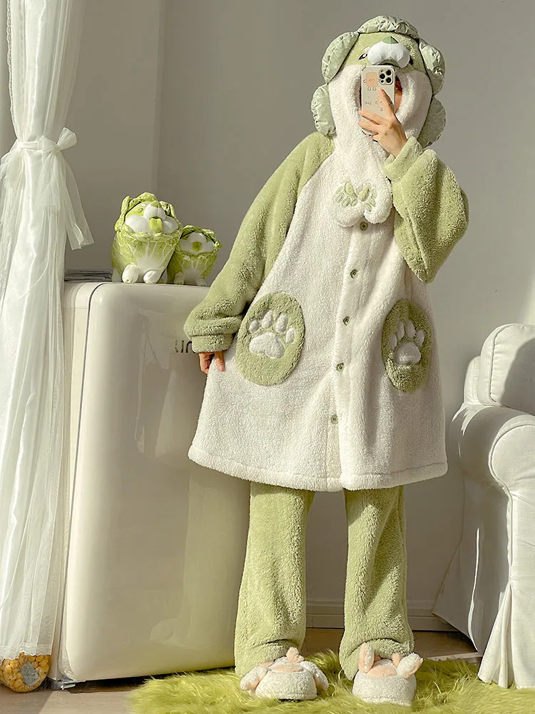 Veggie Fairy Cozy Dreamy Winter Fleece Pajama Sets