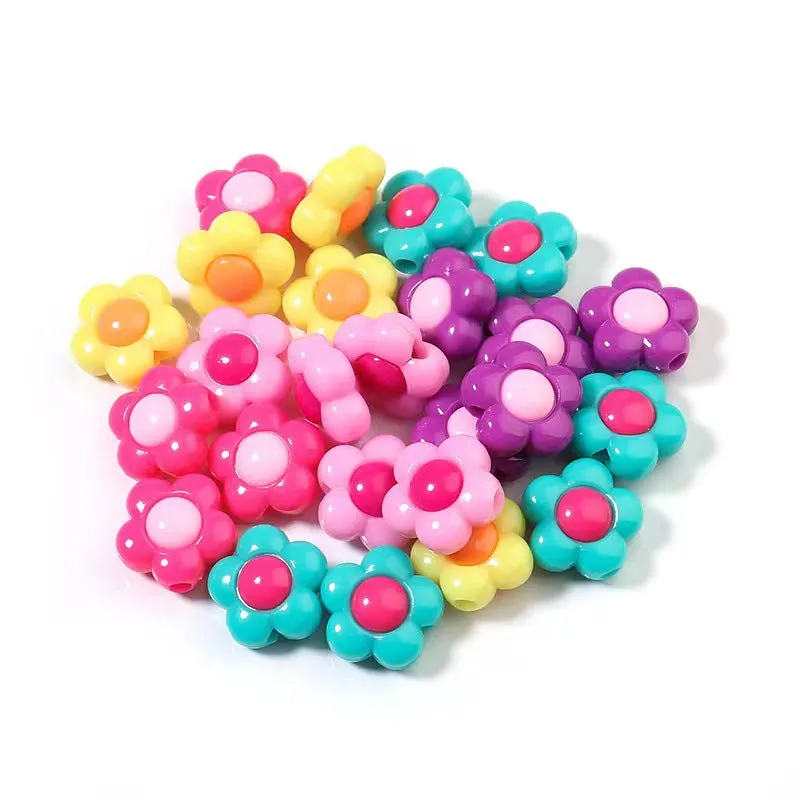 Wholesale 10/30PCS Acrylic Cartoon Butterfly Flower Beads