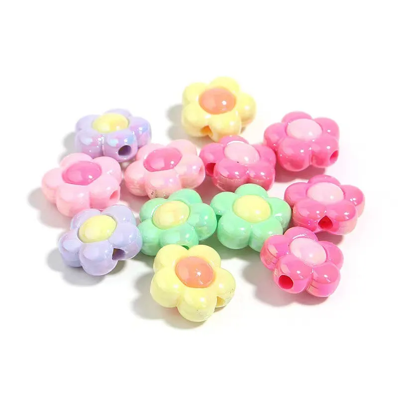 Wholesale 10/30PCS Acrylic Cartoon Butterfly Flower Beads