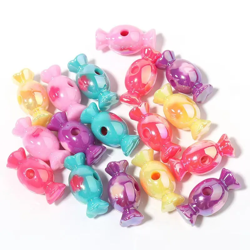 Wholesale 10/30PCS Acrylic Cartoon Butterfly Flower Beads