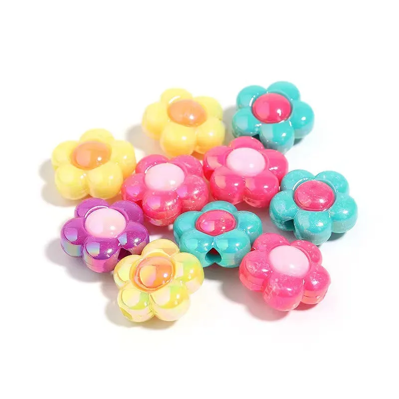 Wholesale 10/30PCS Acrylic Cartoon Butterfly Flower Beads