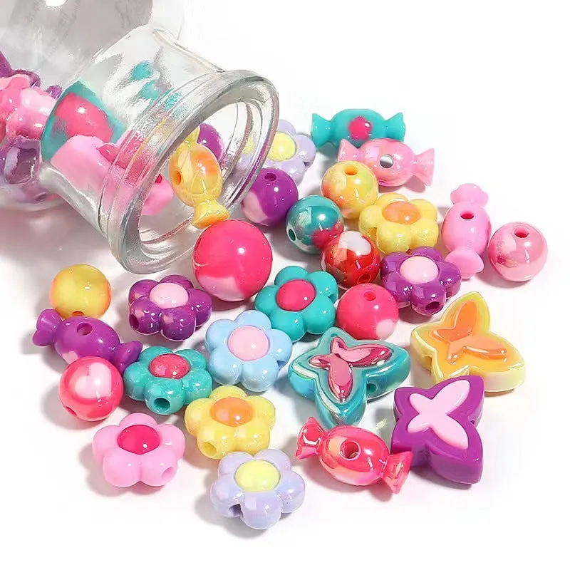 Wholesale 10/30PCS Acrylic Cartoon Butterfly Flower Beads