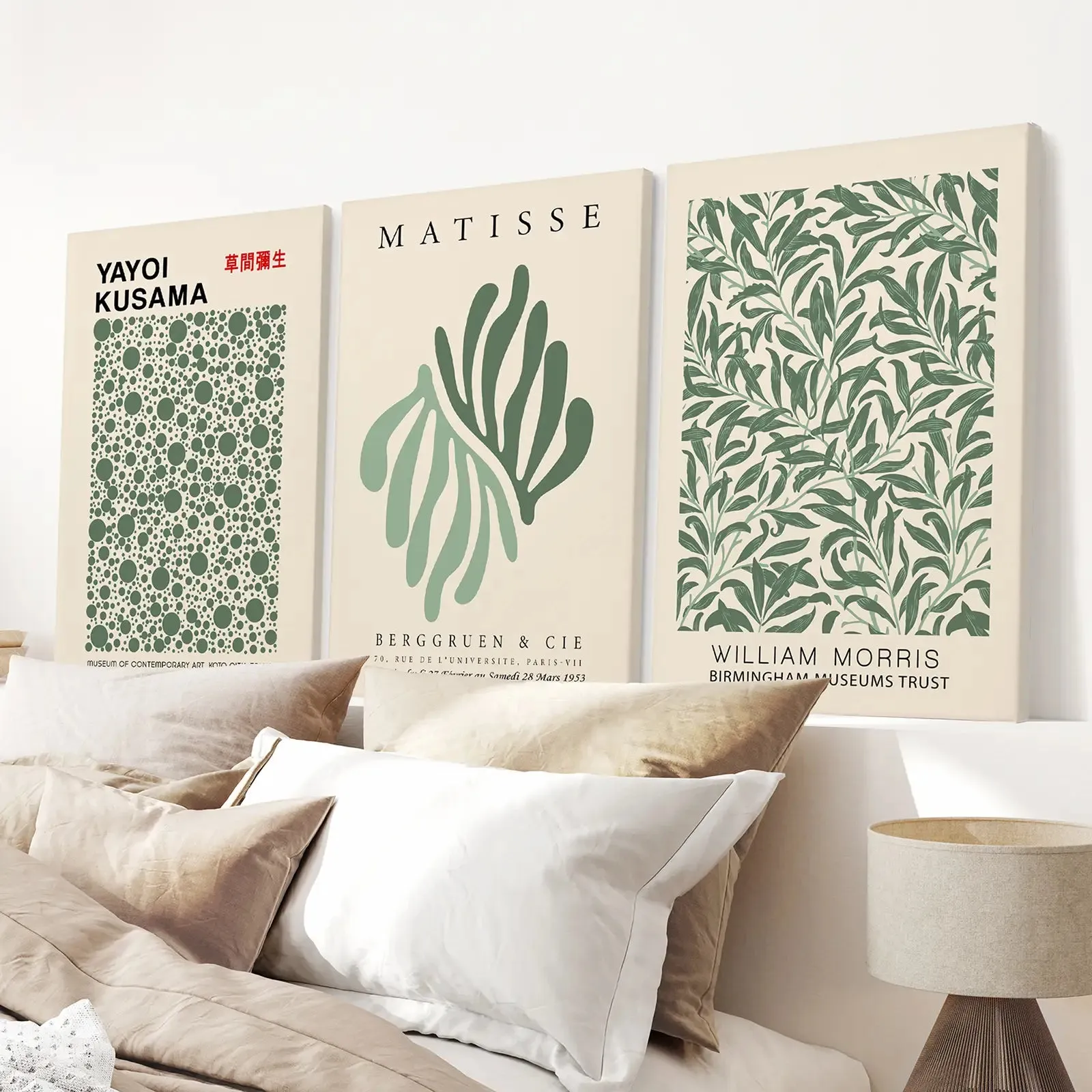 William Morris Sage Green Botanical Poster Set