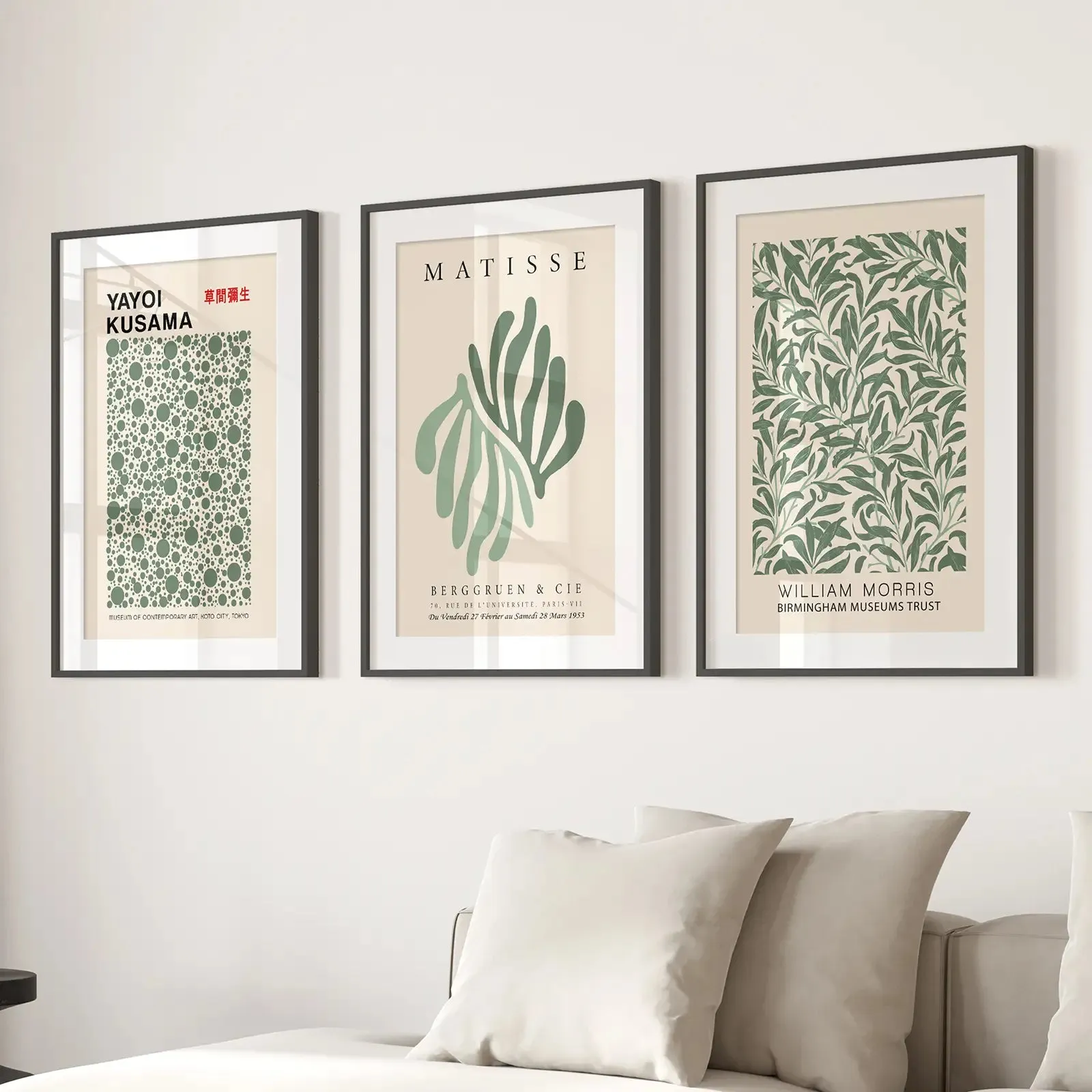 William Morris Sage Green Botanical Poster Set