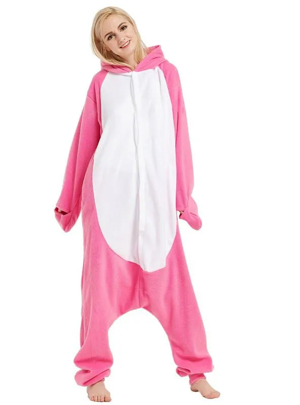 WOMEN SLEEPWEAR PINK PENGUIN PAJAMA WINTER